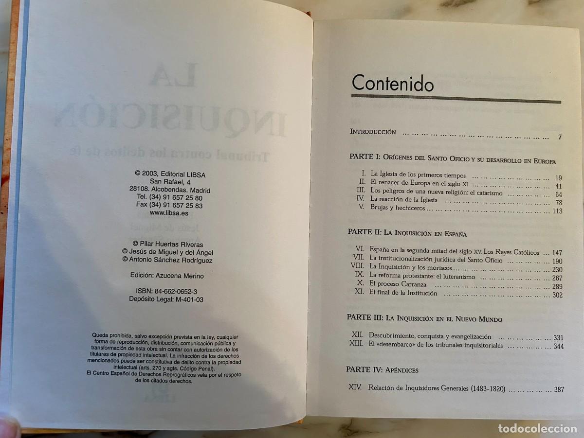 Libros de segunda mano: LA INQUISICI&Oacute;N TRIBUNAL CONTRA LOS DELITOS DE FE - LIBSA - Foto 2