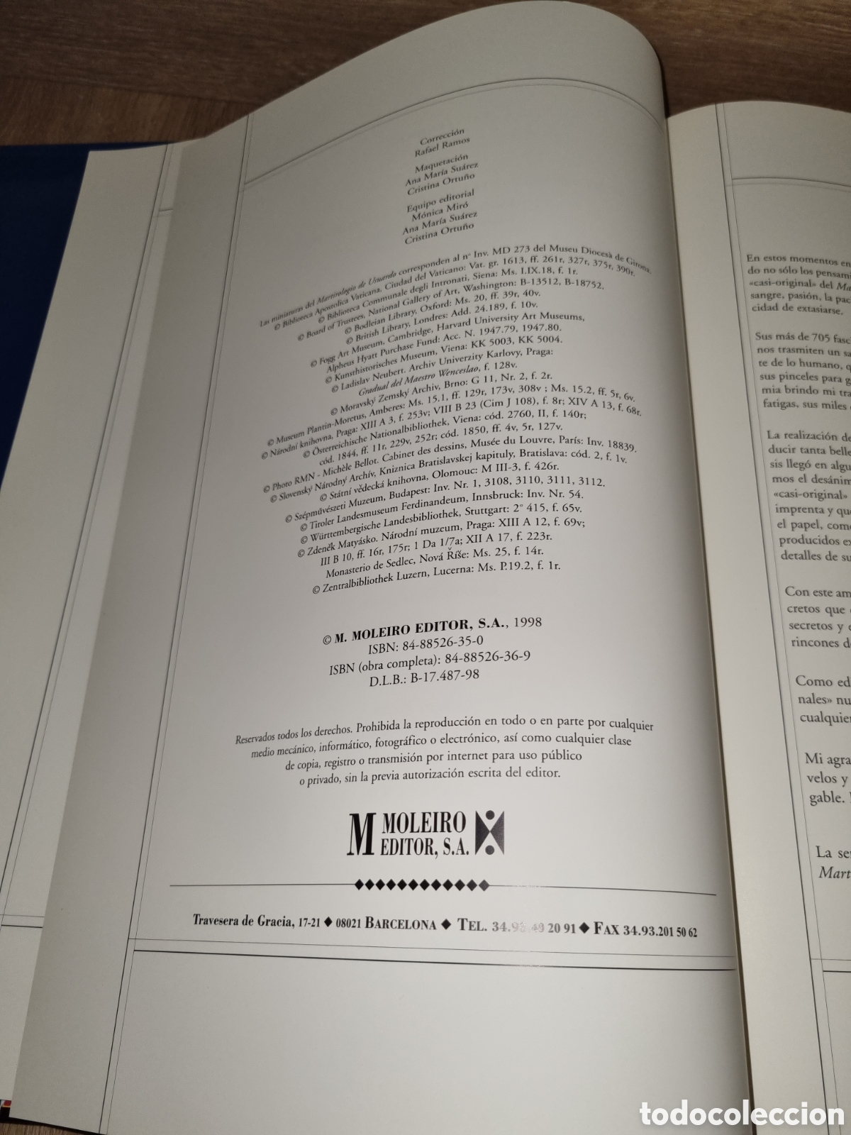 Libros de segunda mano: Martirologio de Usuardo. Libro de estudio. Moleiro. 1998 - Foto 5