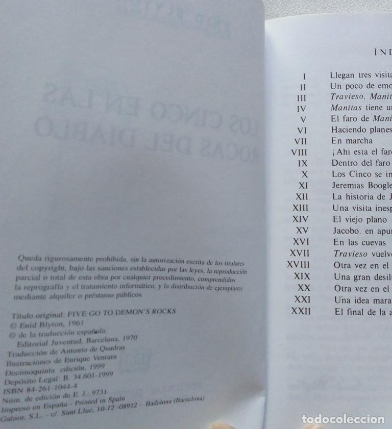Libros de segunda mano: Libro Los Cinco en las Rocas del Diablo -Enid Blyton - Foto 2