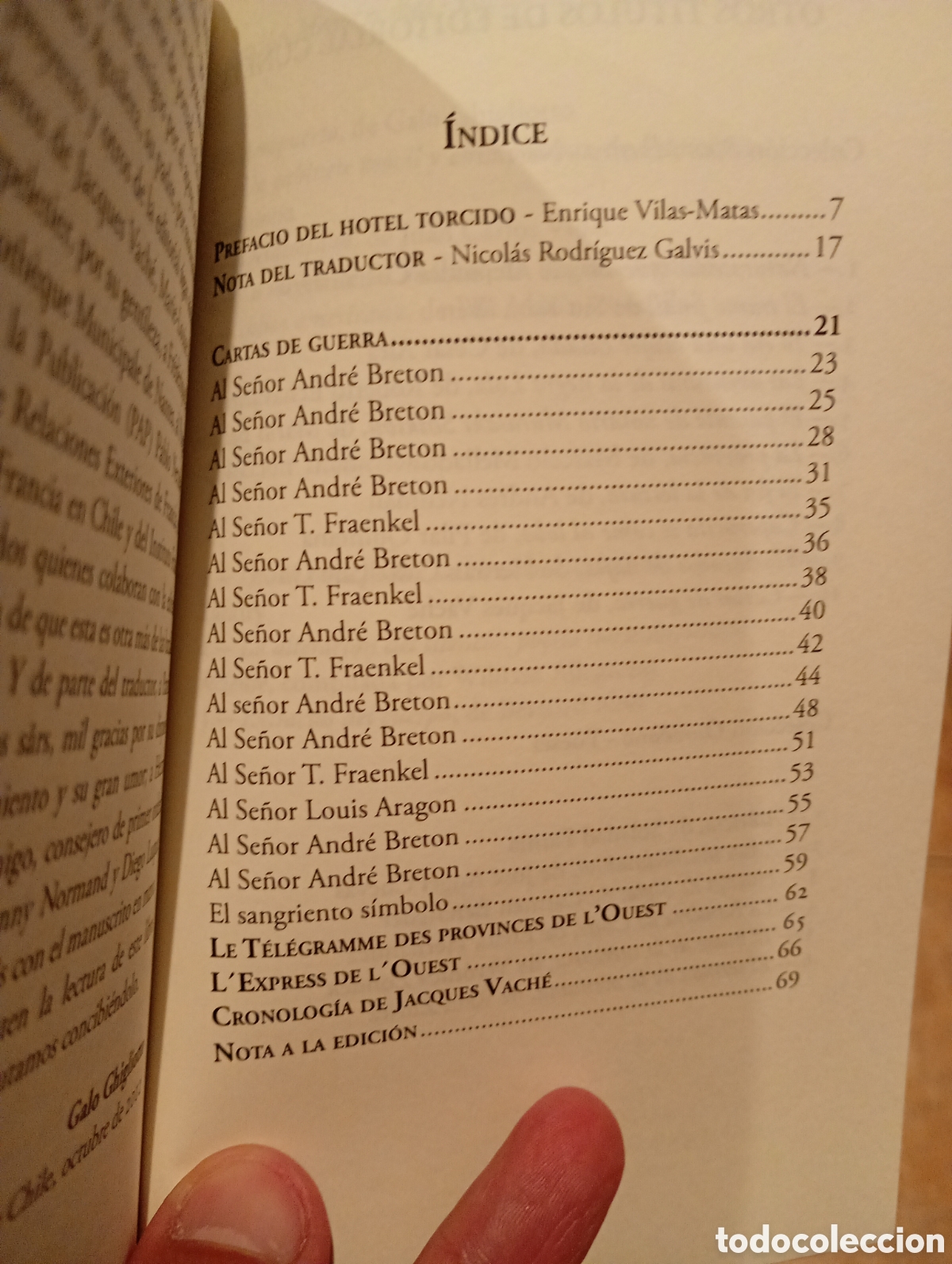 Libros de segunda mano: Jacques Vach&eacute; - Cartas de guerra (Editorial Cuneta, Chile) - Foto 4