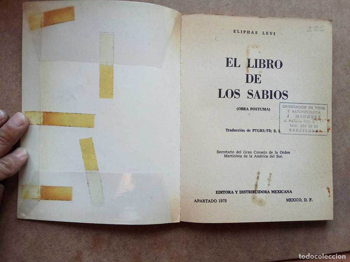 Libros de segunda mano: Eliphas Levi - El libro de los sabios (obra p&oacute;stuma) - Foto 2