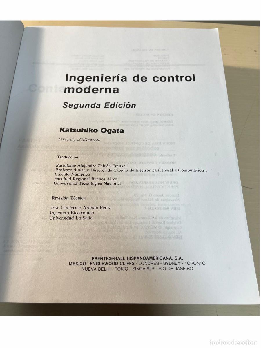 Libros de segunda mano: Libro de Ingenieria De Control Moderno - 2&ordf; edici&oacute;n de Ogata &middot; Prentice Hall - Foto 4
