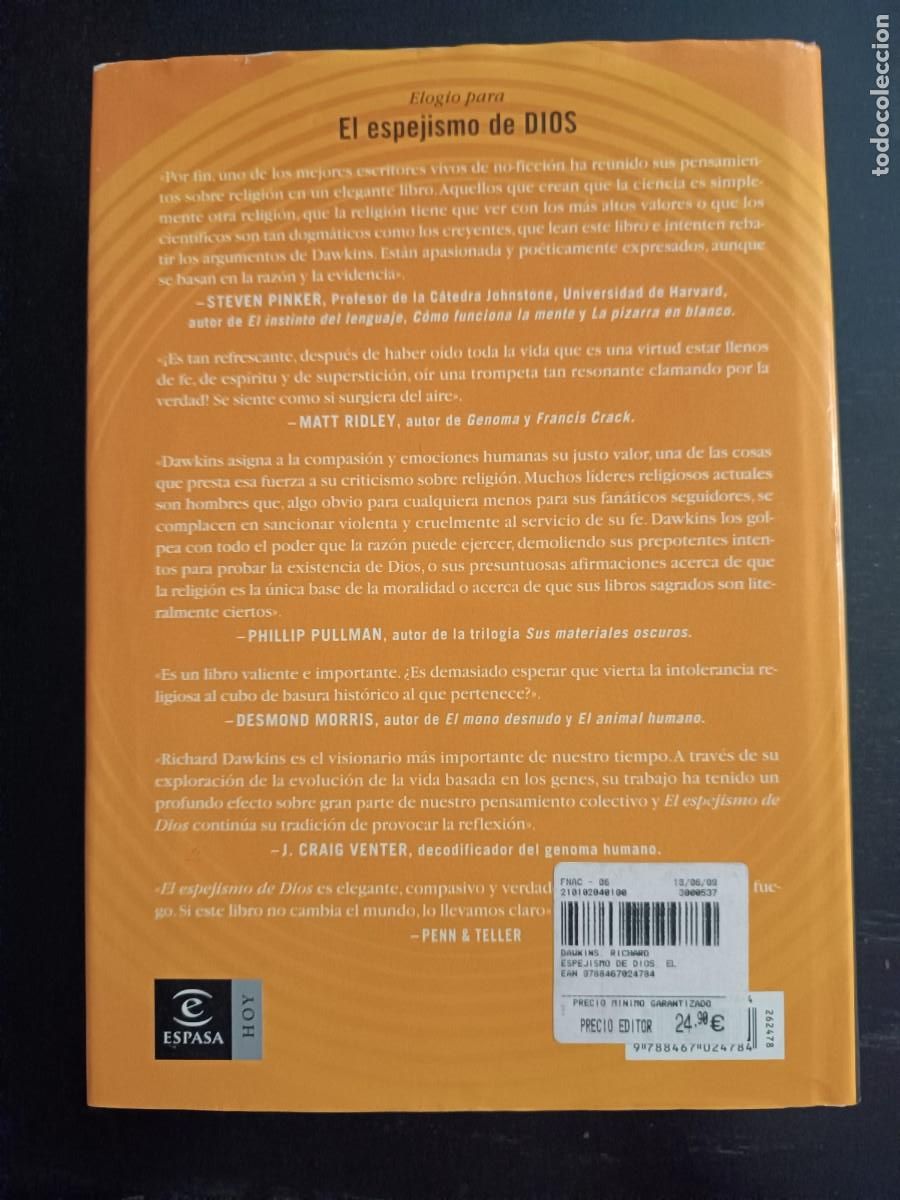 Libros de segunda mano: El espejismo de Dios - Richard Dawkins. Espasa - Foto 3