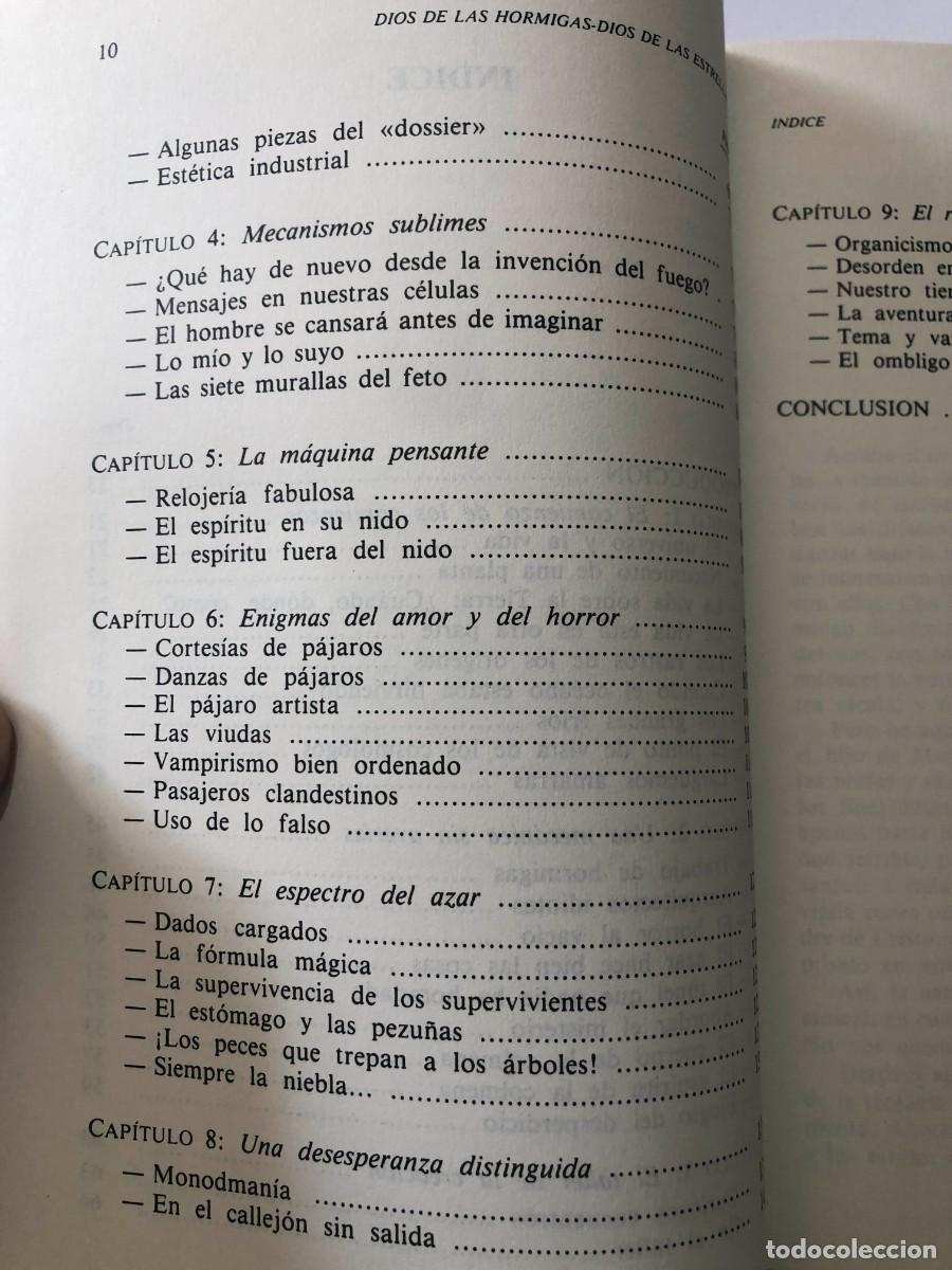 Libros de segunda mano: DIOS DE LAS HORMIGAS - DIOS DE LAS ESTRELLAS / REMY CHAUVIN 1990 / SIN USAR - Foto 3