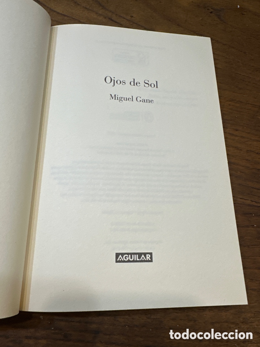 Libros de segunda mano: OJOS DE SOL - Miguel Gane - Foto 3