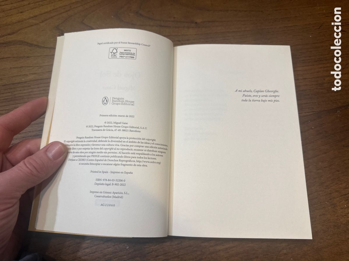 Libros de segunda mano: OJOS DE SOL - Miguel Gane - Foto 4