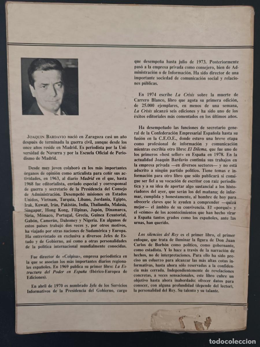 Libros de segunda mano: Los silencios del Rey Joaqu&iacute;n Bardav&iacute;o - Foto 2