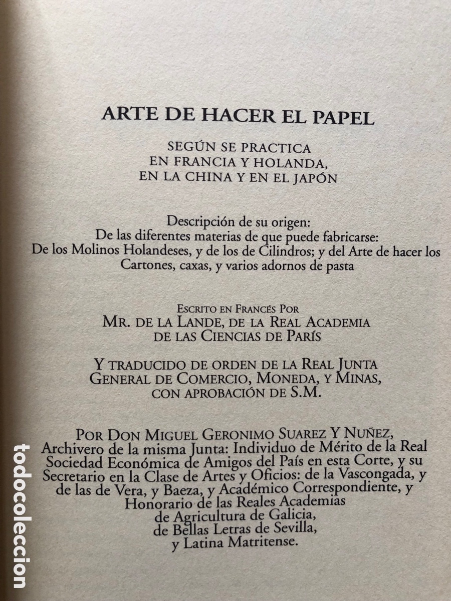 Libros de segunda mano: EL ARTE DE HACER PAPEL - Mr. DE LA LANDE - Clan - Foto 5