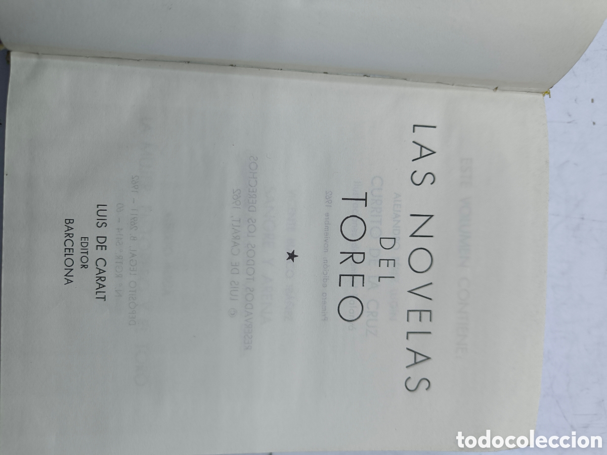 Libros de segunda mano: Las novelas del toreo. - Foto 2