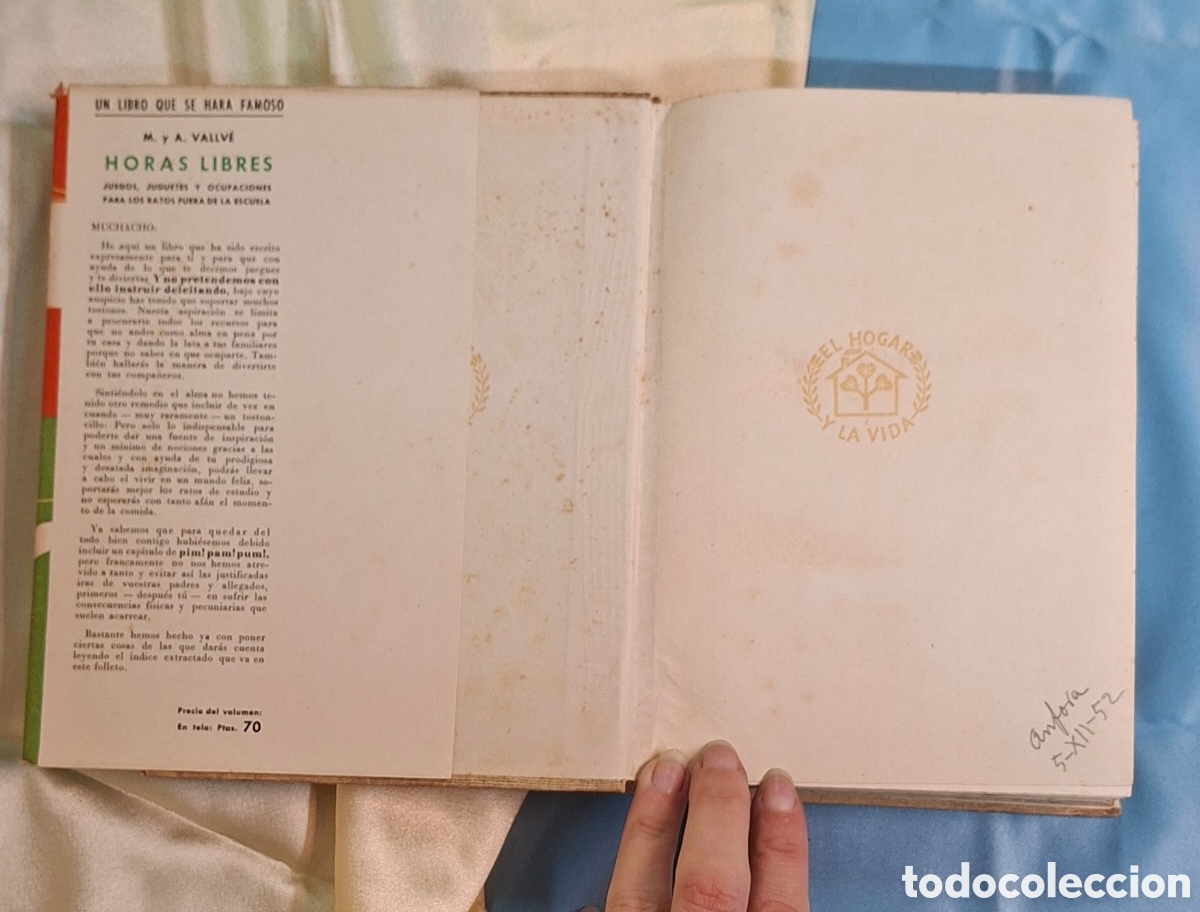 Libros de segunda mano: Libro Horas Libres M. Vallv&eacute; - Foto 2
