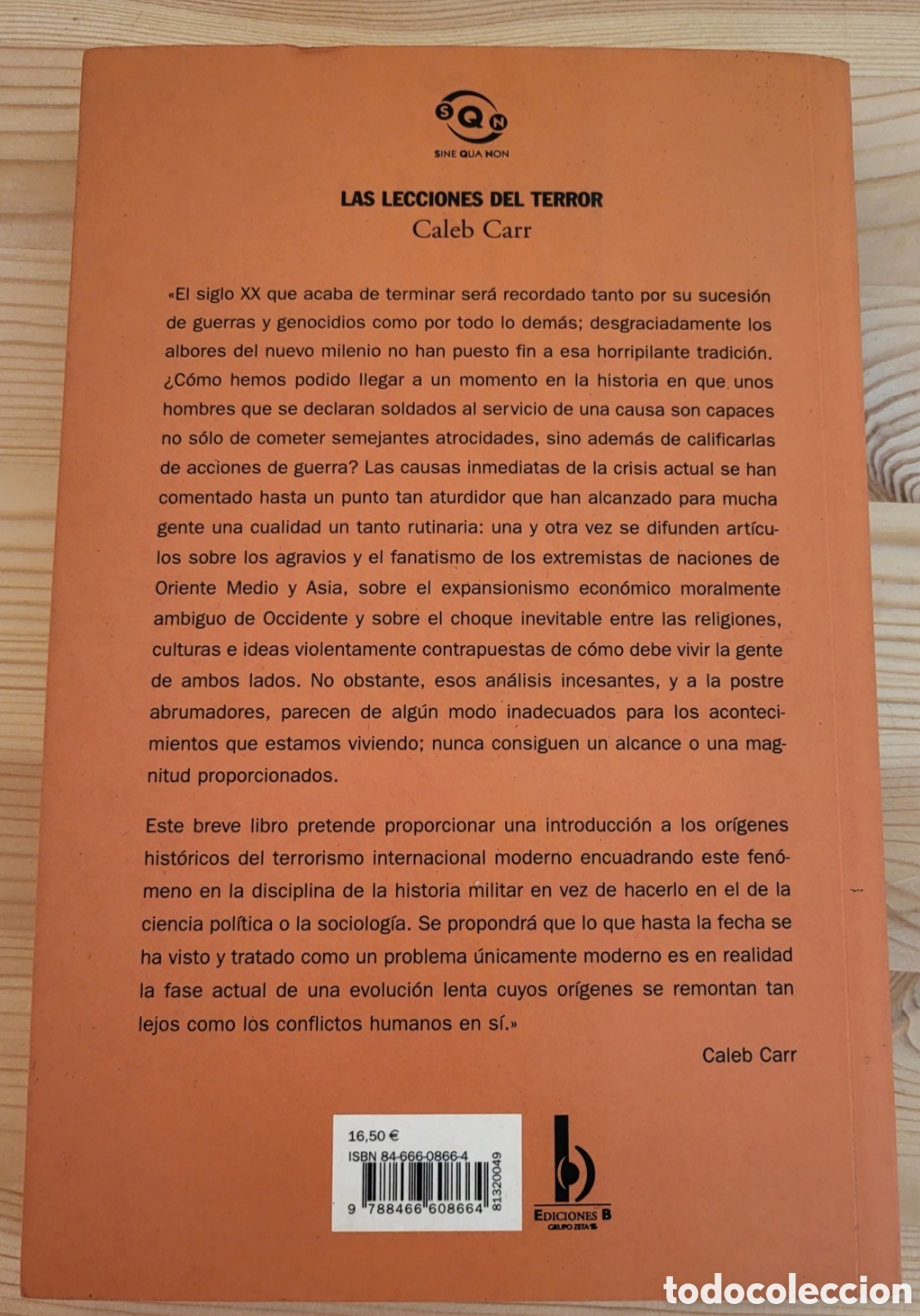 Libros de segunda mano: Las lecciones del terror/CALEB CARR - Foto 2