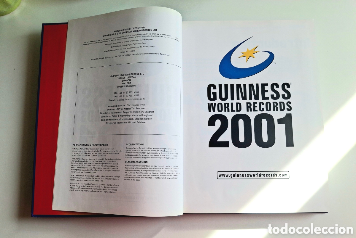 Libros de segunda mano: GUINNESS WORLD RECORDS 2001, EN INGL&Eacute;S - Foto 3