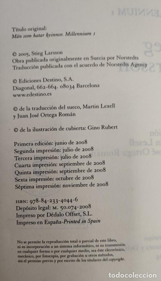 Libros de segunda mano: 3 LIBROS MILLENIUM, STIEG LARSSON, EDICIONES DESTINO - Foto 5