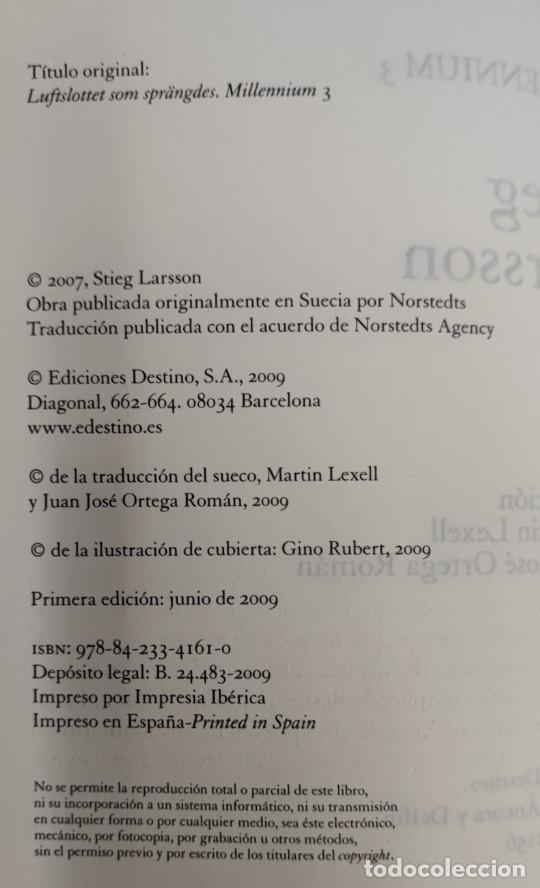 Libros de segunda mano: 3 LIBROS MILLENIUM, STIEG LARSSON, EDICIONES DESTINO - Foto 6