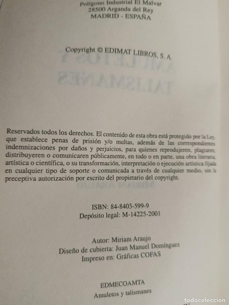Libros de segunda mano: AMULETOS Y TAMISMANES - Foto 3