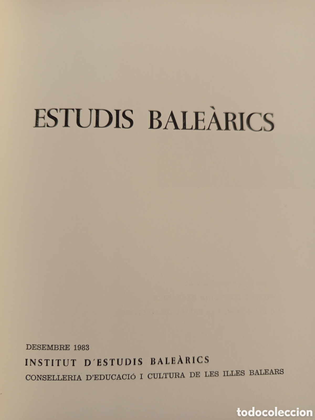 Libros de segunda mano: ESTUDIS BALEARICS N&deg; 11. ESTUDI GENERAL DE MALLORCA - Foto 2