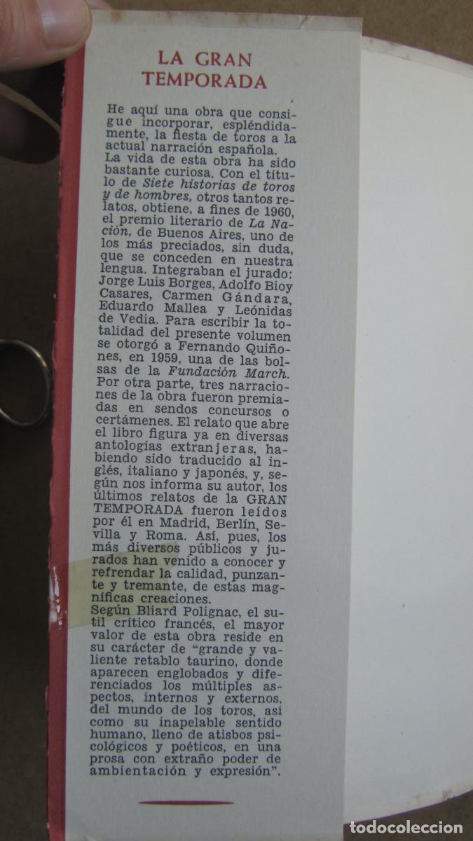 Libros de segunda mano: La gran temporada. QUI&Ntilde;ONES, Fernando. - Foto 5