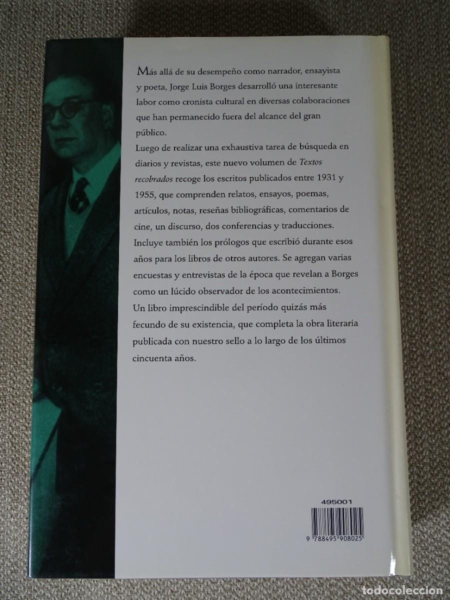 Libros de segunda mano: Borges: Textos recobrados 1931-1955 - Foto 2