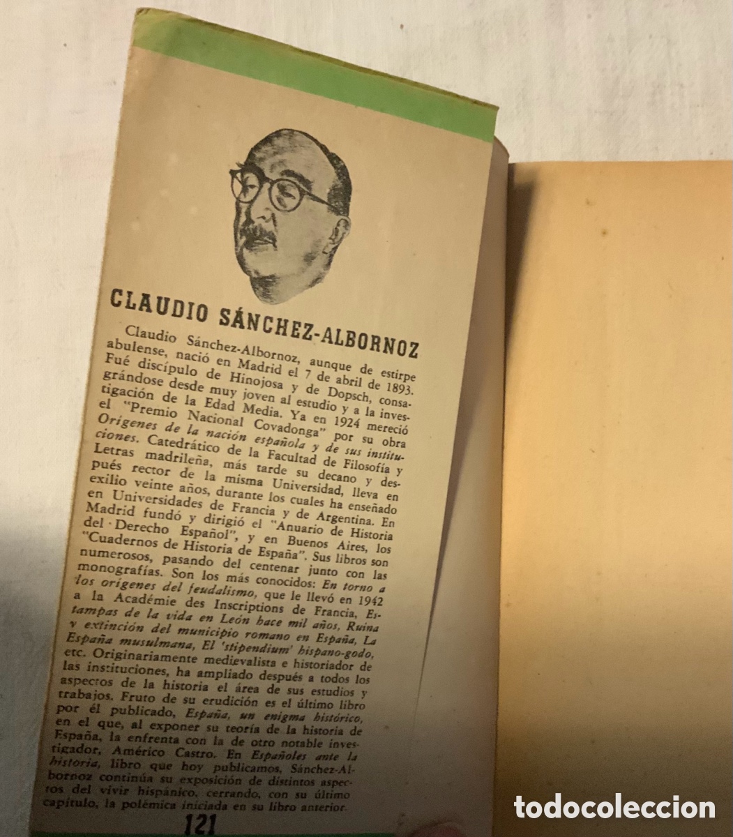 Libros de segunda mano: Espa&ntilde;oles ante la historia. Claudio S&aacute;nchez-Albornoz. - Foto 3