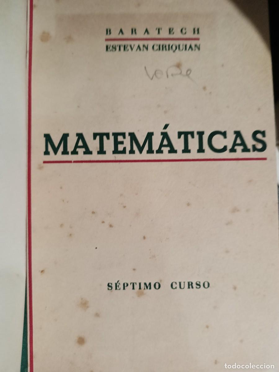 Libros de segunda mano: MATEM&Aacute;TICAS 7. Septimo Curso - Foto 2