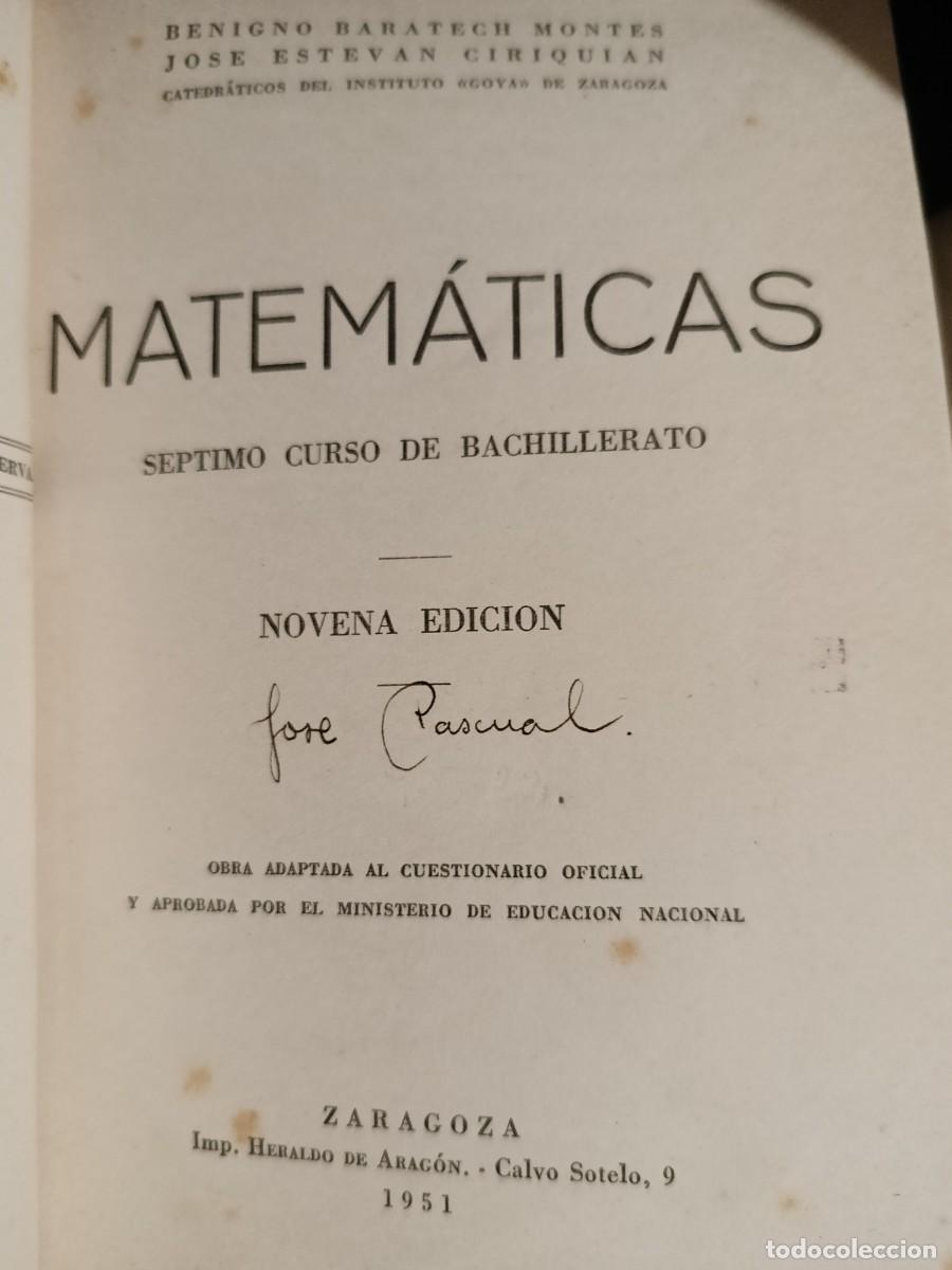Libros de segunda mano: MATEM&Aacute;TICAS 7. Septimo Curso - Foto 3