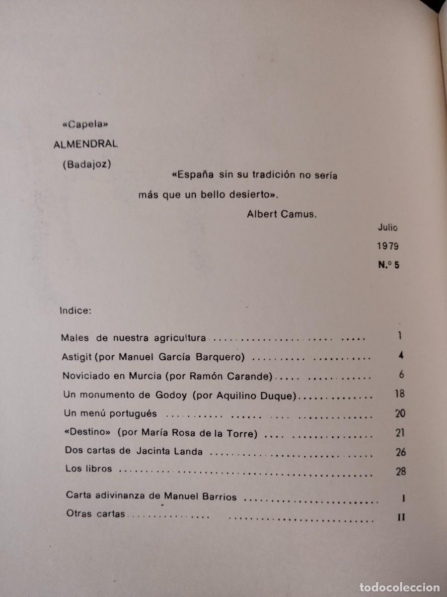Libros de segunda mano: Libro con varios n&uacute;meros de Capela. Extremadura. - Foto 3