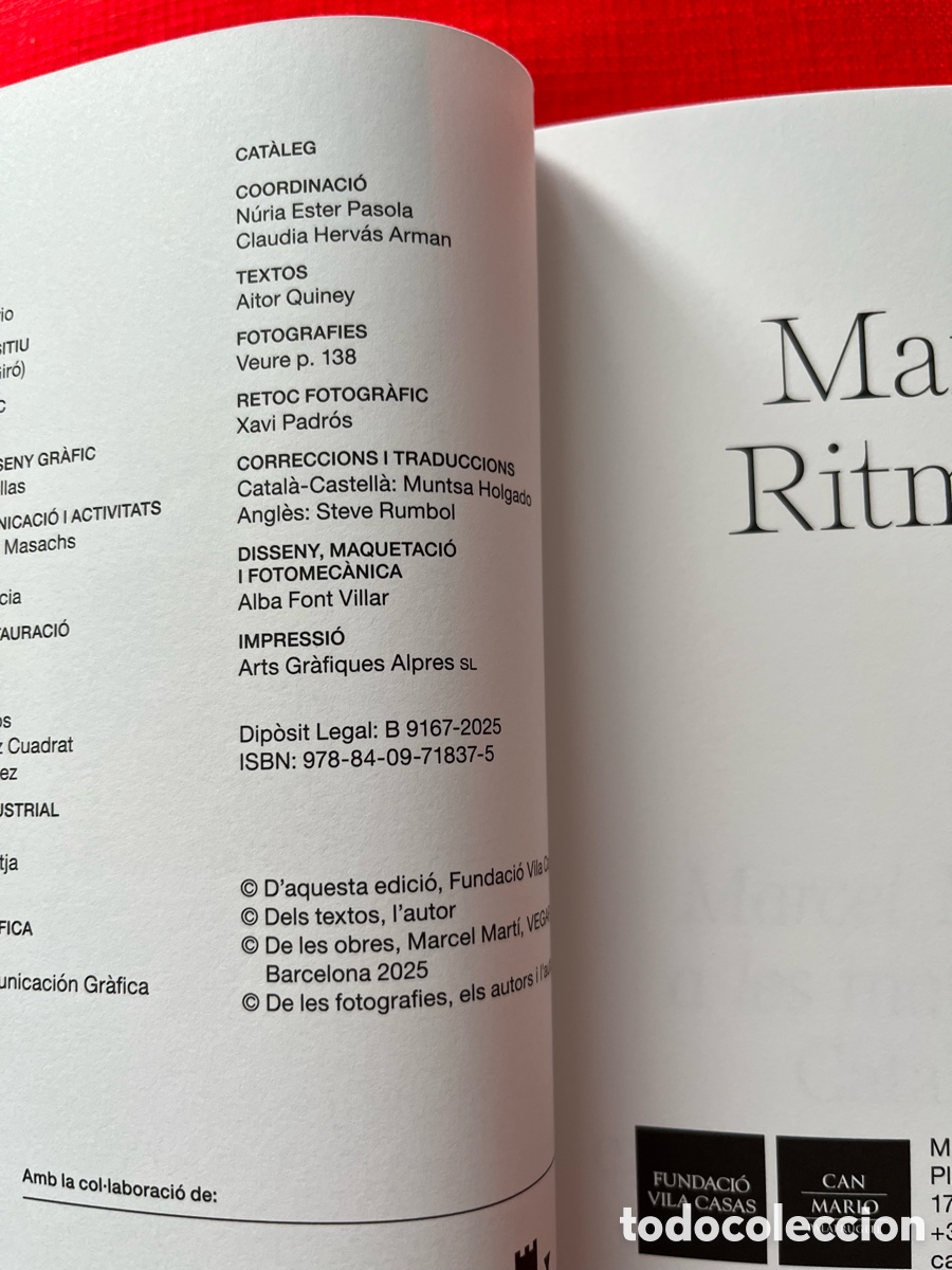 Libros de segunda mano: Libro Marcel Mart&iacute; - Ritme i mat&egrave;ria - Foto 4
