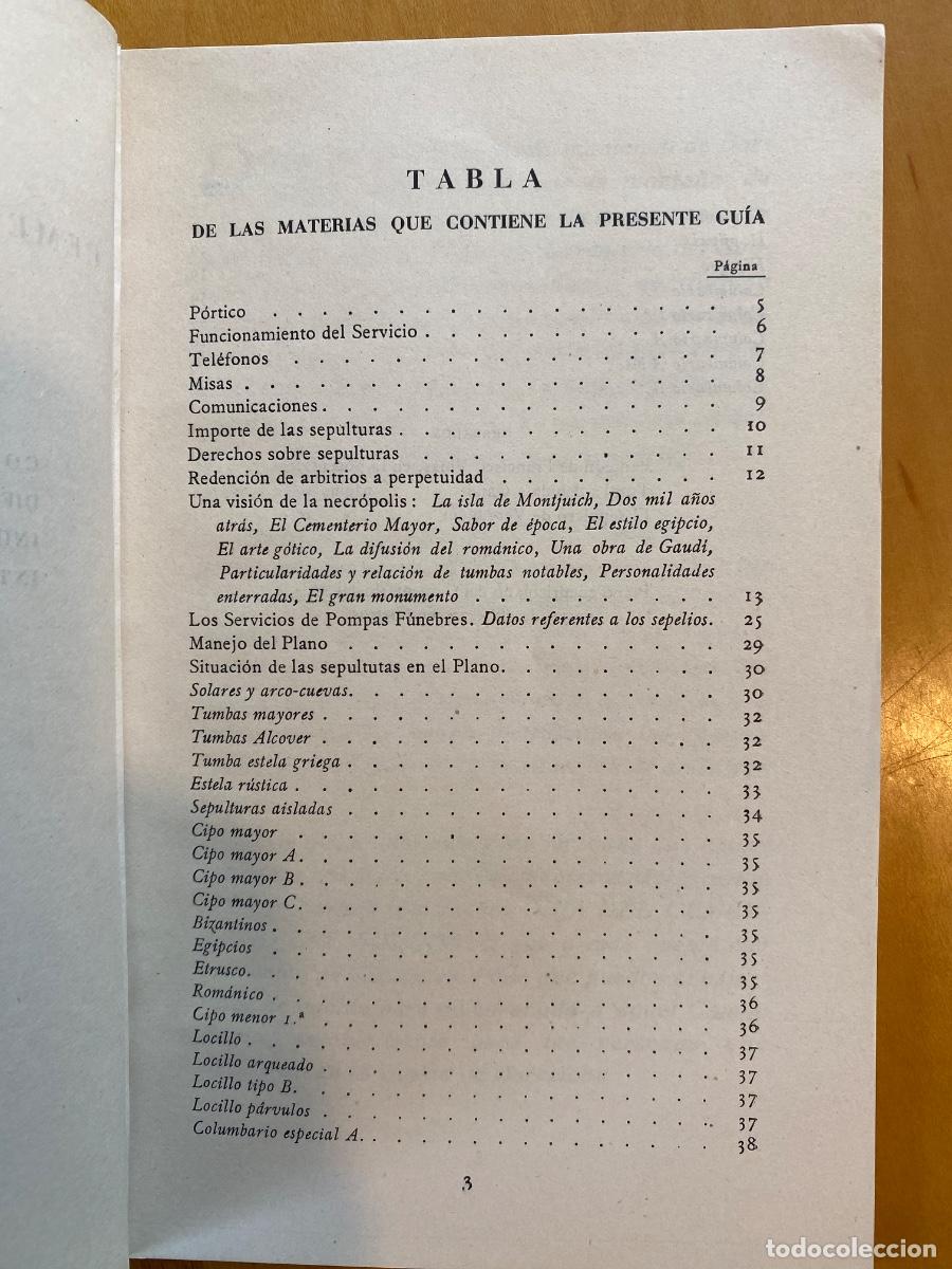 Libros de segunda mano: GUIA DEL CEMENTERIO DEL SUDOESTE A&Ntilde;O 1954 . - Foto 3