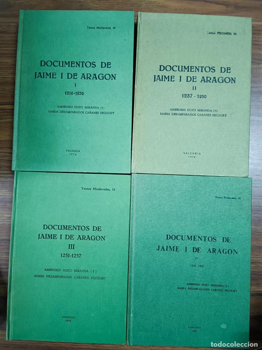Gebrauchte B&uuml;cher: DOCUMENTOS DE JAIME I DE ARAGON 4 TOMOS - Ambrosio Huici Miranda - Maria Desamparados Cabanes Pecou
