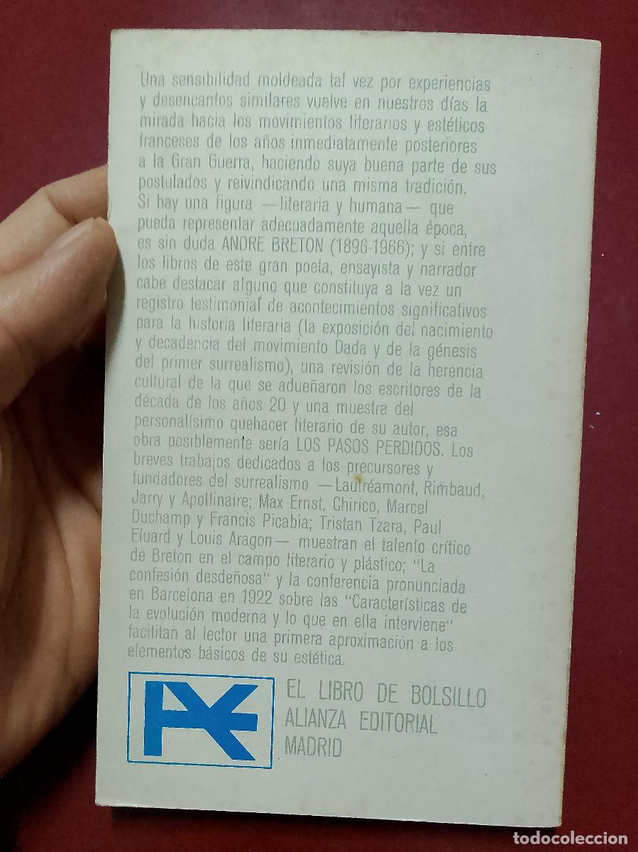 Libros de segunda mano: Andr&eacute; Breton: Los pasos perdidos (Alianza Editorial. 1972) - Foto 2