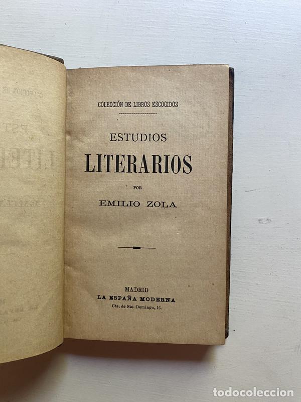Libros de segunda mano: Estudios literarios - Zola Emilio - Foto 1