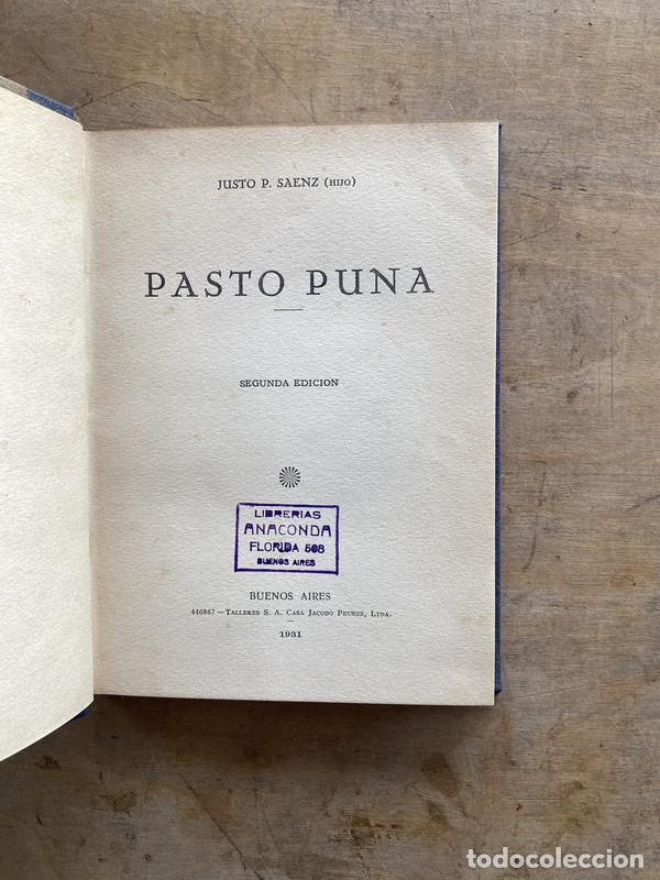 Libros de segunda mano: Pasto puna - Saenz Justo P. (hijo)