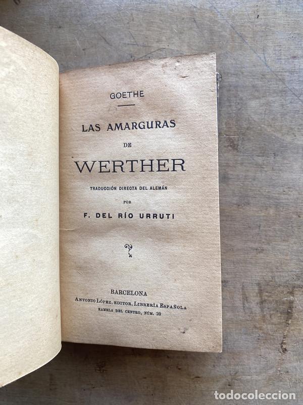 Libros de segunda mano: Las amarguras de Werther - Goethe - Foto 1