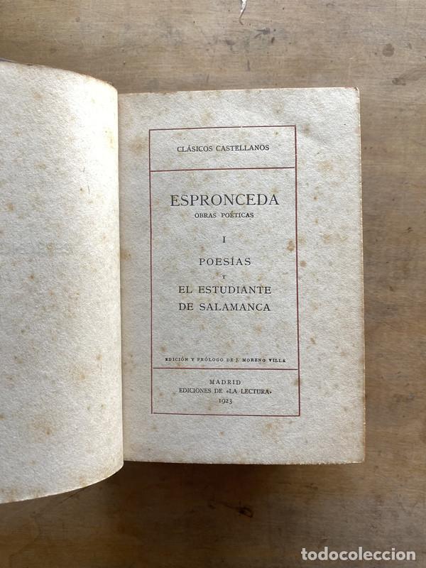 Libros de segunda mano: Obras poeticas - Espronceda - Foto 1