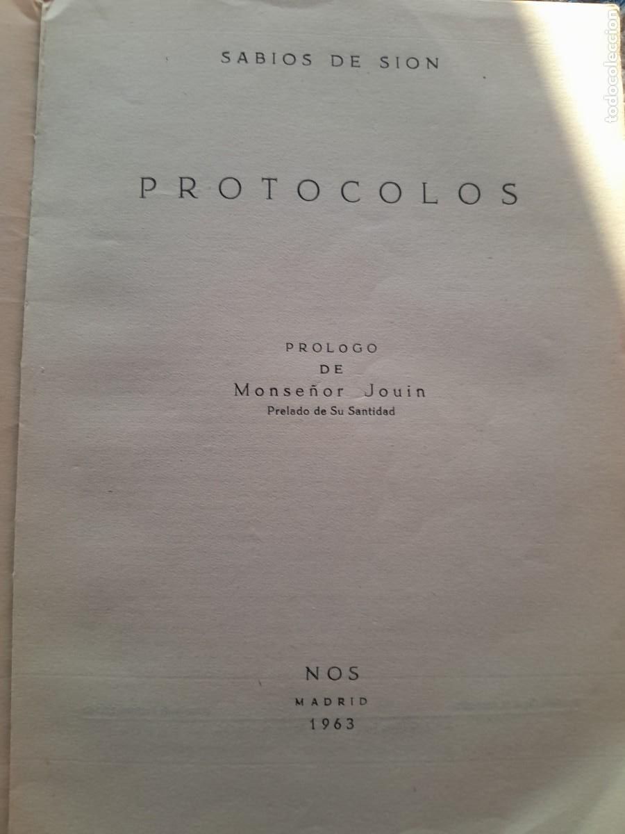 Libros de segunda mano: LOS PROTOCOLOS DE LOS SABIOS DE SION. NOS MADRID 1963. - Foto 4