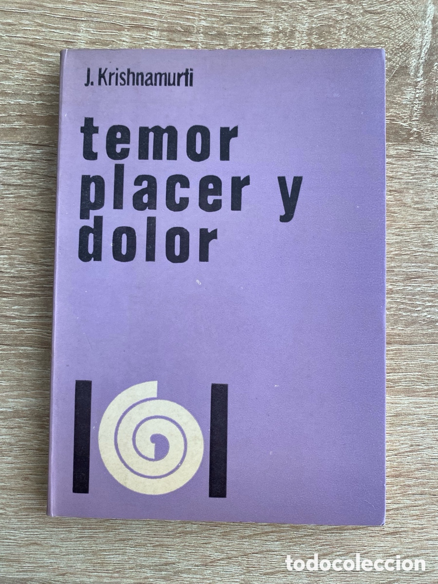 Libros de segunda mano: J. Krishnamurti temor placer y dolor