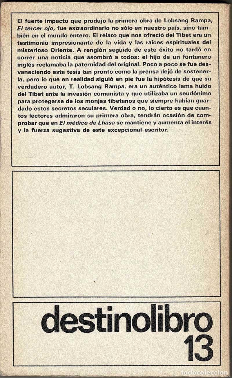 Libros de segunda mano: El m&eacute;dico de Lhasa - T. Lobsang Rampa - Foto 3