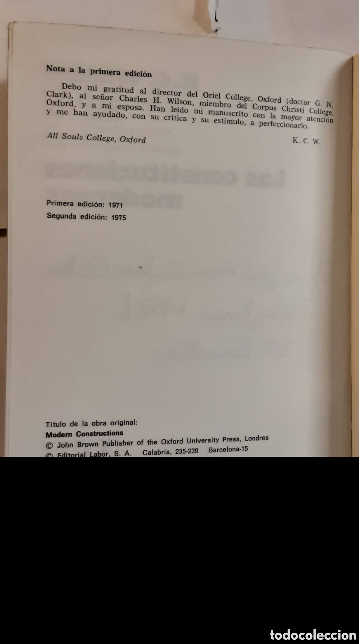 Libros de segunda mano: Las constituciones modernas. K. C. Wheare. Editorial LABOR, 1975. - Foto 2