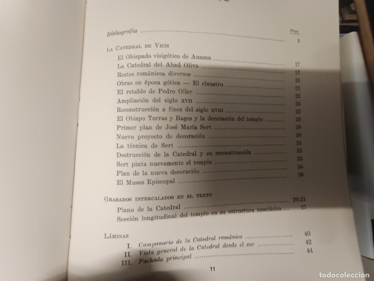 Libros de segunda mano: LA CATEDRAL DE VICH Y LAS PINTURAS MURALES DE SERT . LUIS MONREAL . EDICIONES AEDOS . 1948 - Foto 4