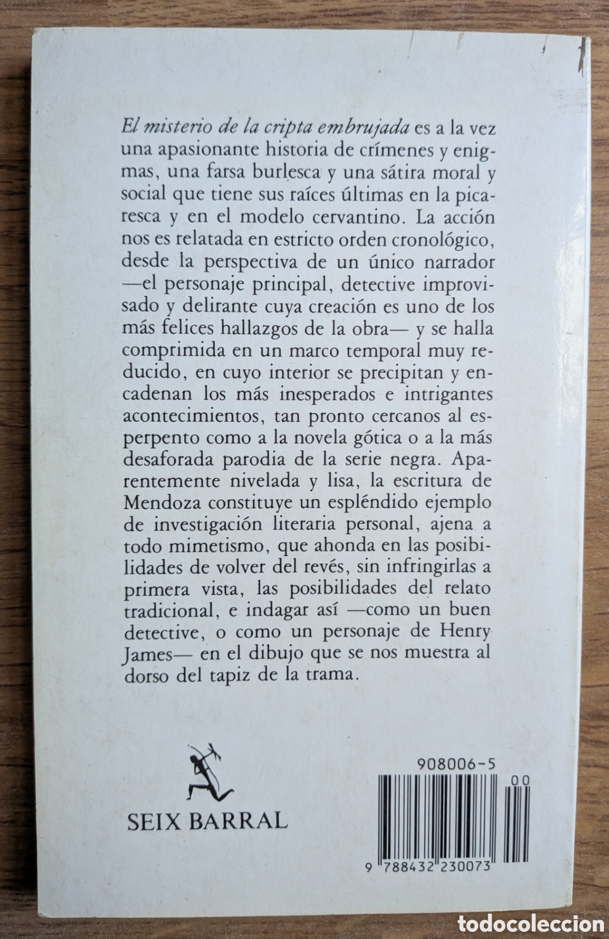 Libros de segunda mano: EL MISTERIO DE LA CRIPTA EMBRUJADA - Eduardo Mendoza - Foto 3