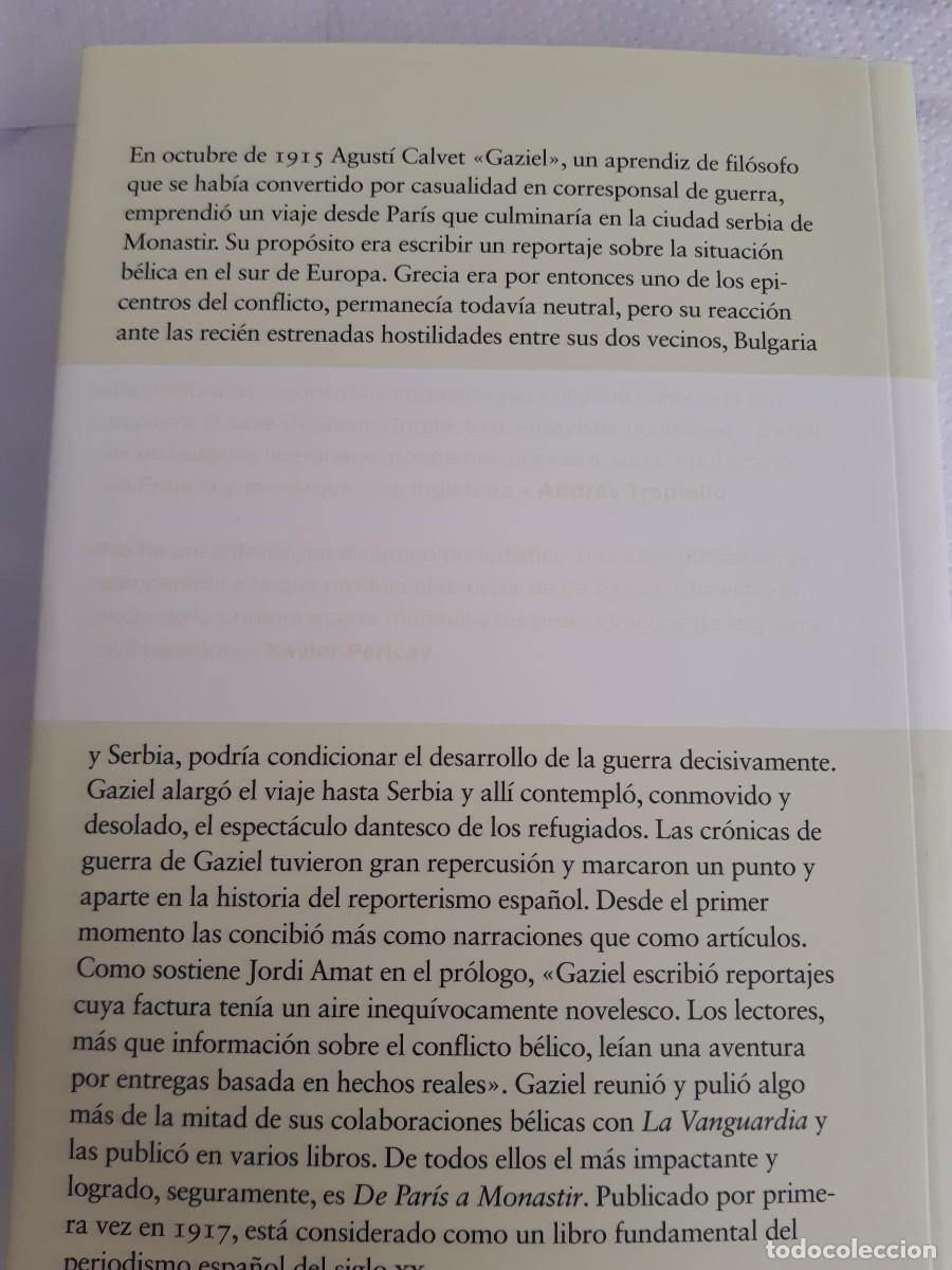 Libros de segunda mano: DE PAR&Iacute;S A MONASTIR - Gaziel - Foto 3