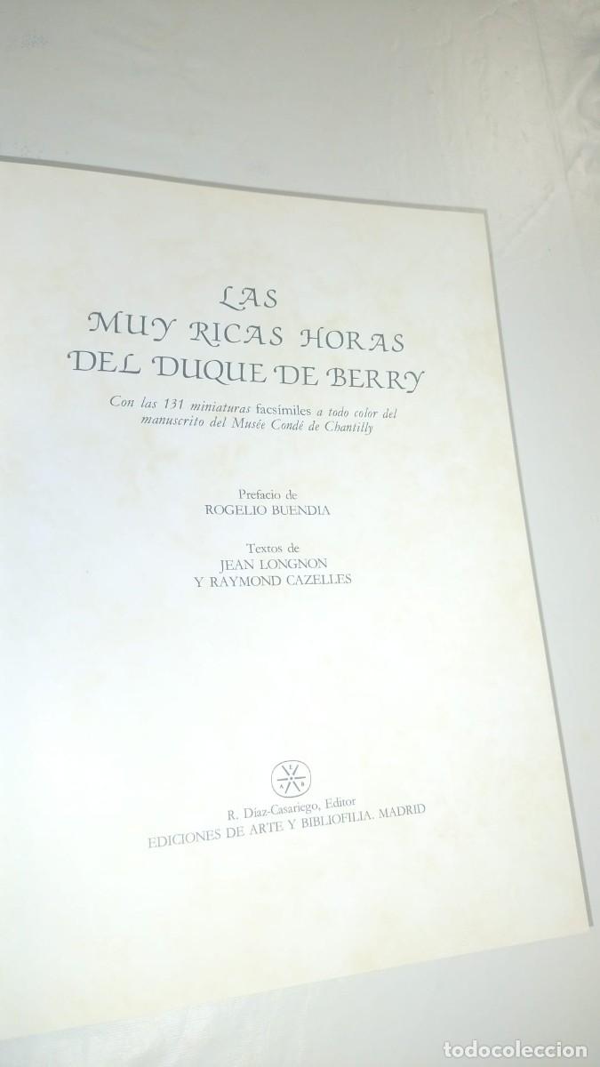 Libros de segunda mano: Las Muy Ricas Horas Del Duque De Berry. Ejemplar 1.472 - Foto 2