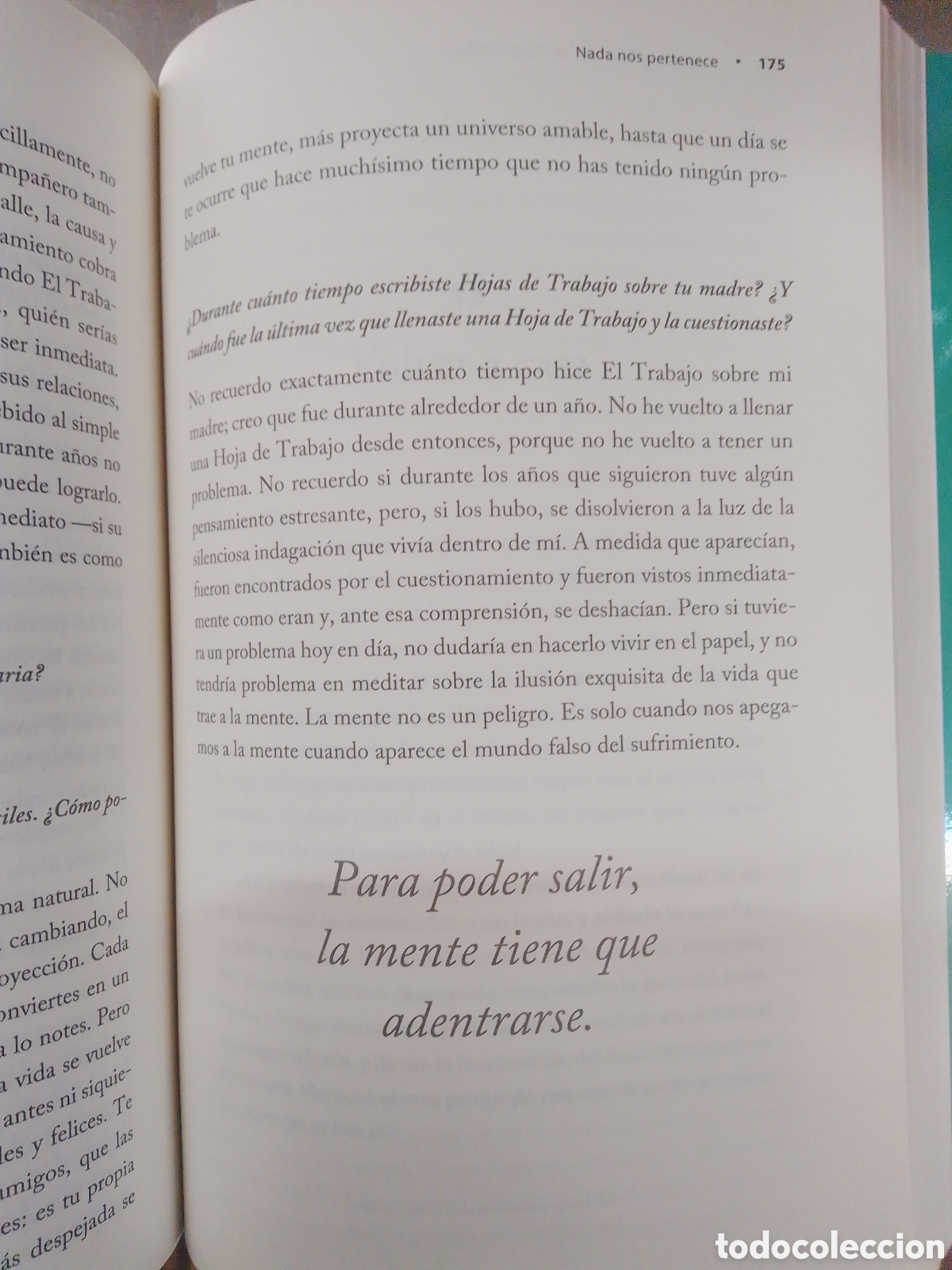 Libros de segunda mano: UNA MENTE EN PAZ CONSIGO MISMA. KATIE, BYRON. URANO. 2018 - Foto 3