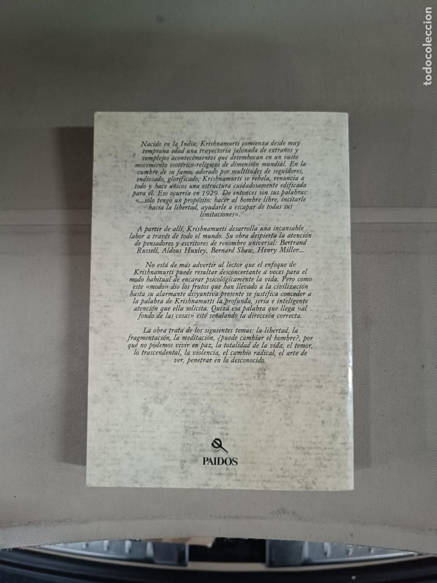 Libros de segunda mano: El vuelo del &aacute;guila - J. Krishnamurti. Paid&oacute;s - Foto 2