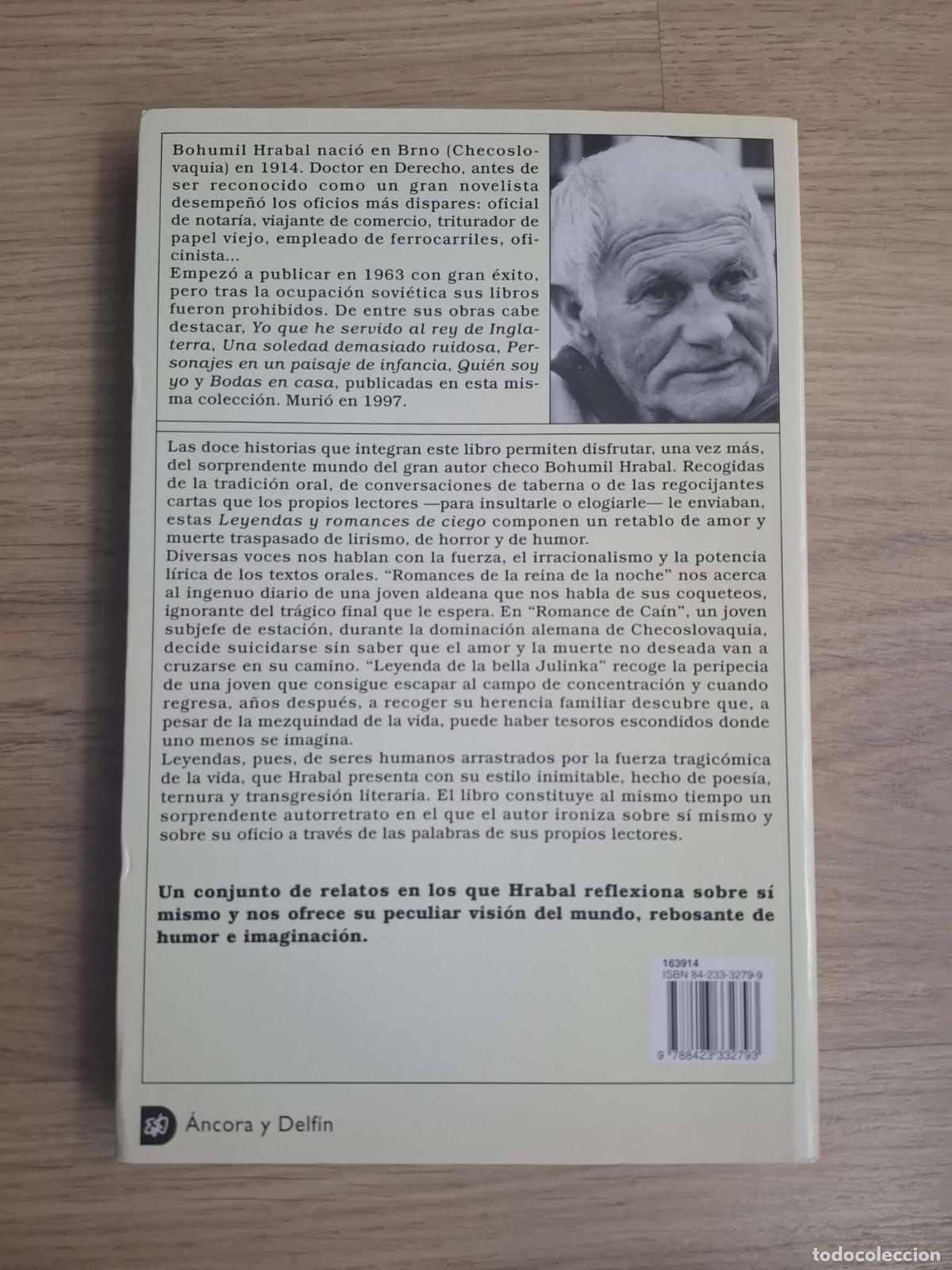 Libros de segunda mano: Leyendas y romances de ciego - Bohumil Hrabal - Foto 2