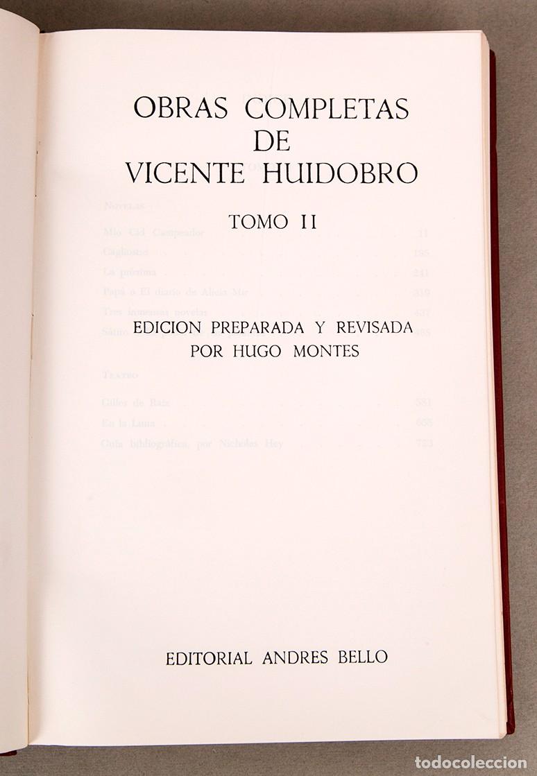 Libros de segunda mano: Vicente Huidobro - Obras Completas - 2 vols. - Foto 4