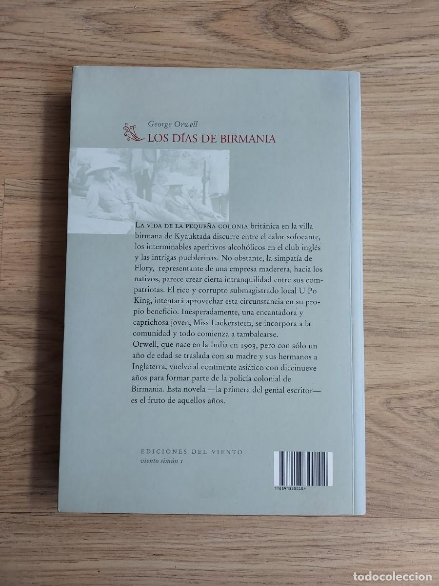 Libros de segunda mano: Los d&iacute;as de Birmania. George Orwell - Foto 2