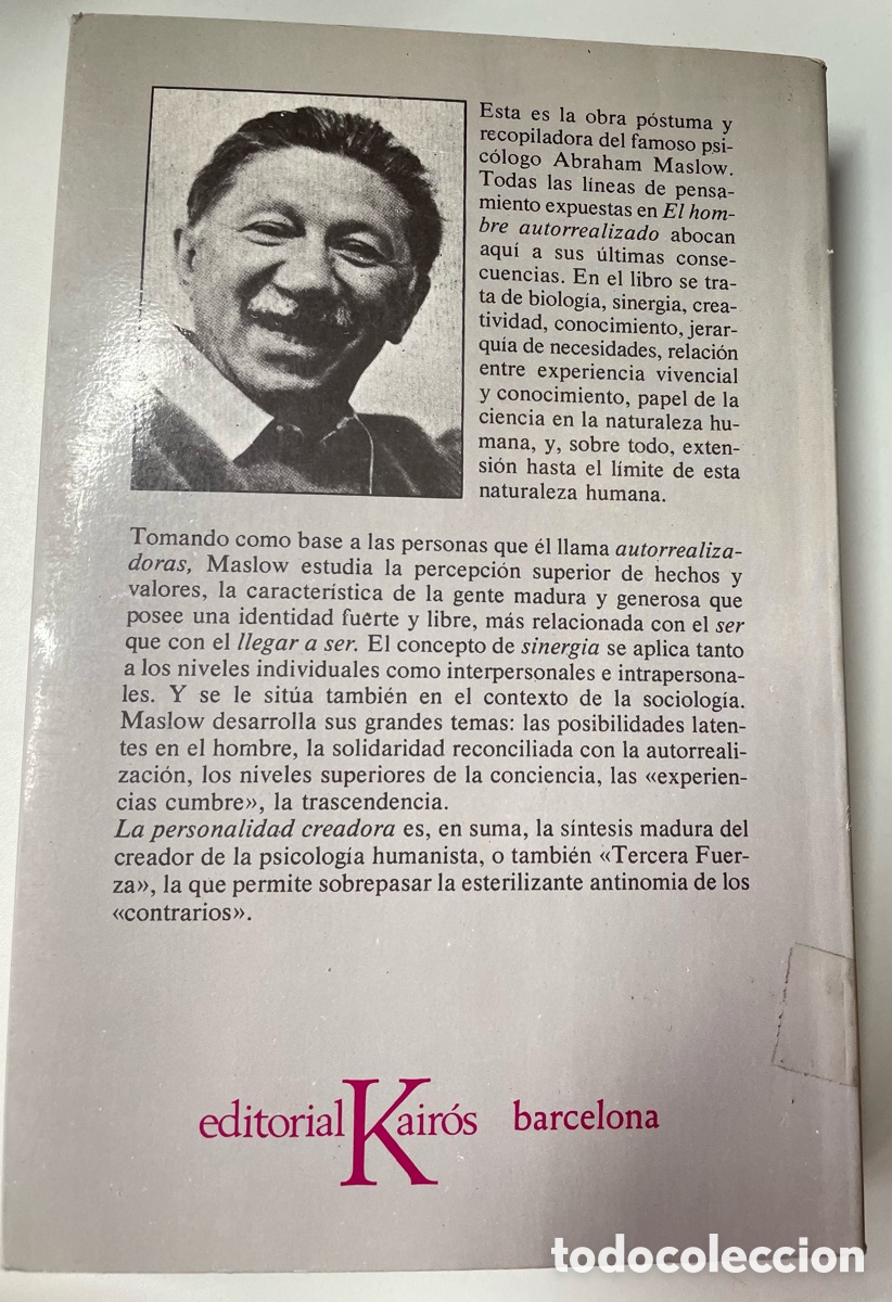 Libros de segunda mano: La personalidad Creadora. Abraham Maslow - Foto 1