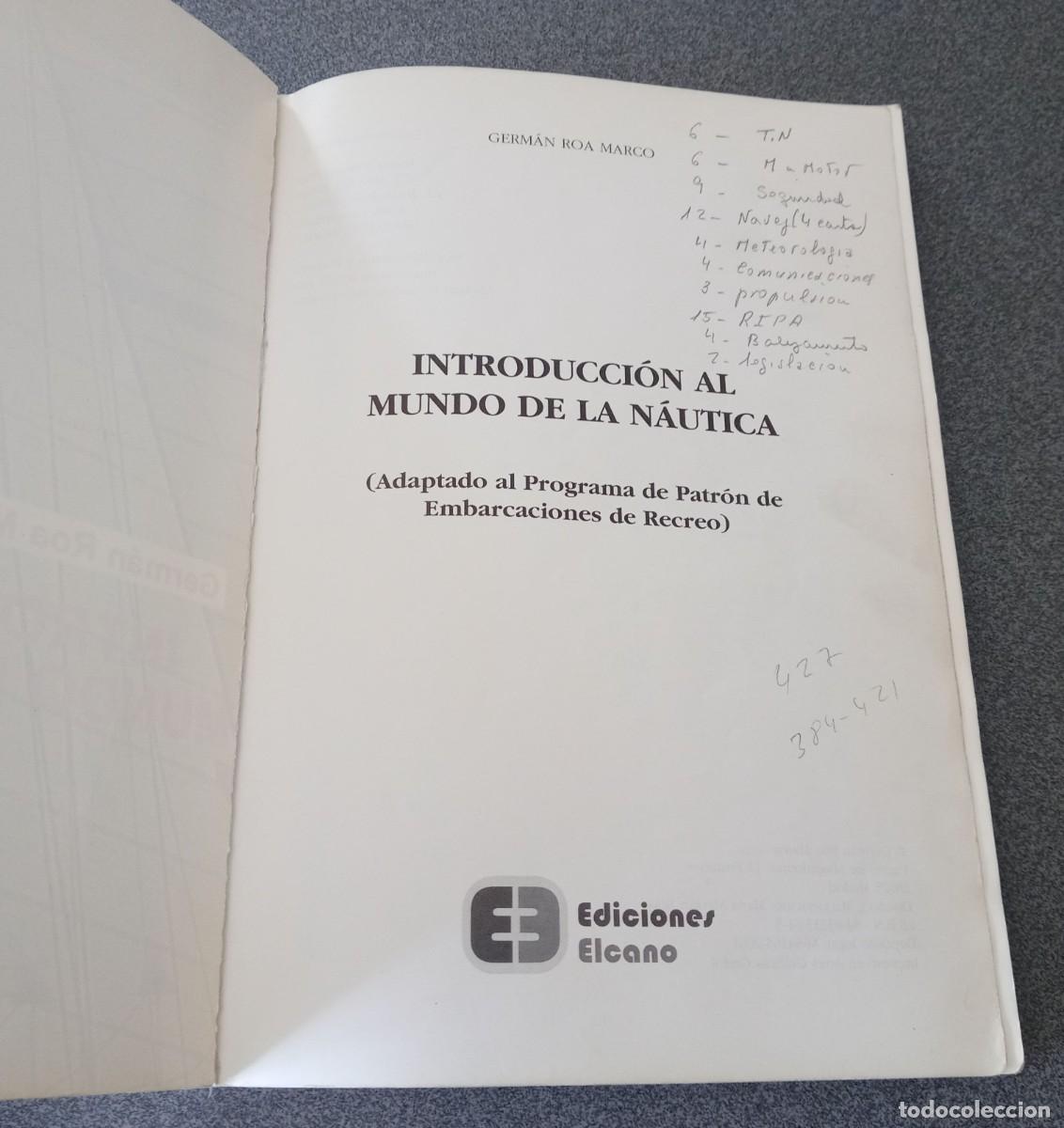 Libros de segunda mano: Introducci&oacute;n Al Mundo De La N&aacute;utica Germ&aacute;n Roa Marco - Foto 3