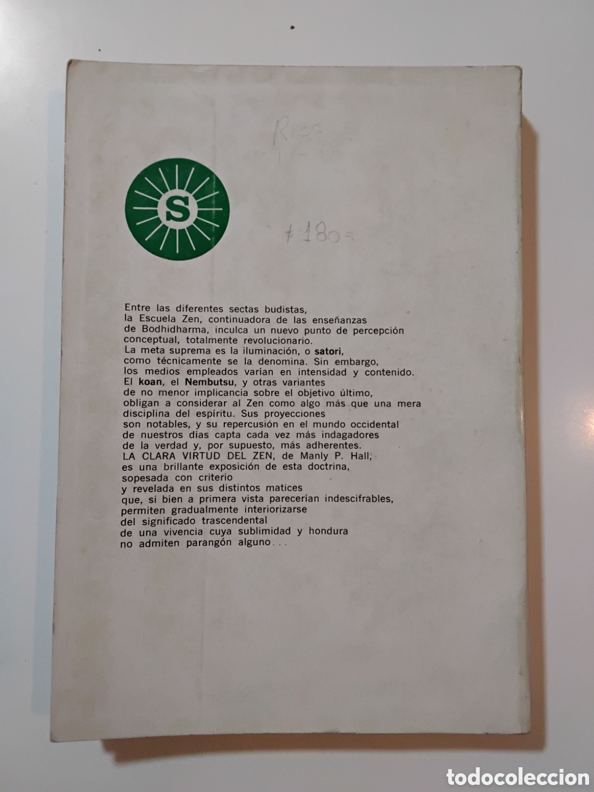 Libros de segunda mano: Manly P. Hall &mdash; La clara virtud del Zen (1972, 2&ordf; edici&oacute;n) - Foto 2